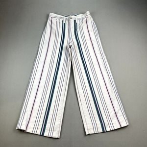 Madewell Pants Jeans Womens 25 Cream Denim Emmett Wide Leg Crop Veronica Striped